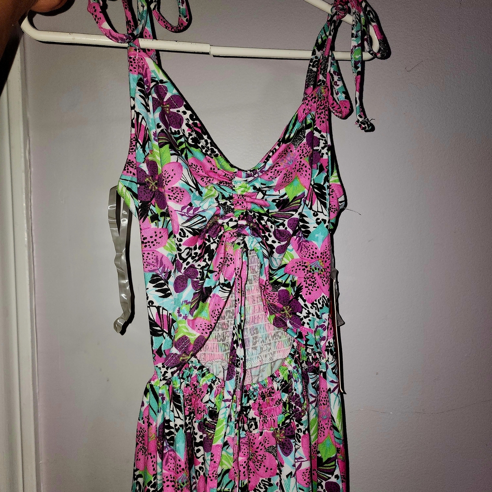 Hot Kiss Multicolor Floral Dress - Picture 2 of 4
